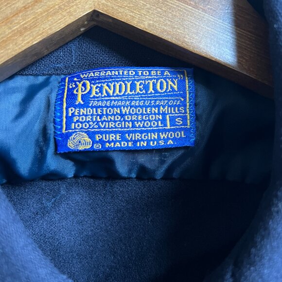 Pendleton Navy Blue 100% Wool Collared Shirt, Small - Picture 2 of 9